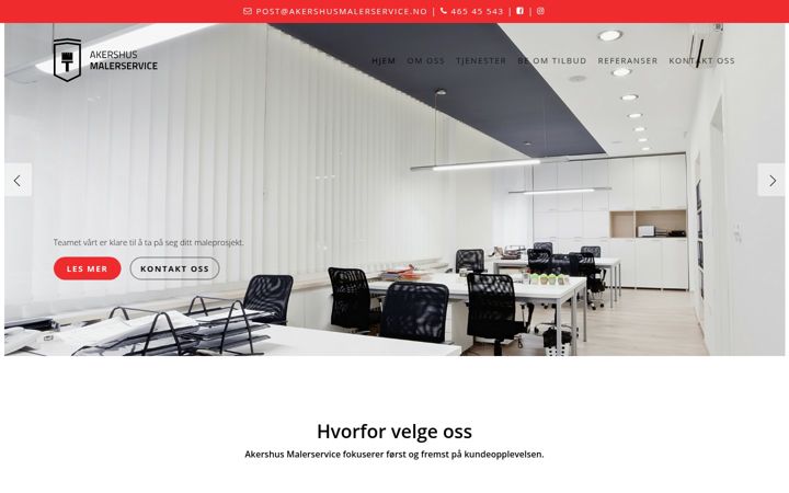 Screenshot of akershusmalerservice.no