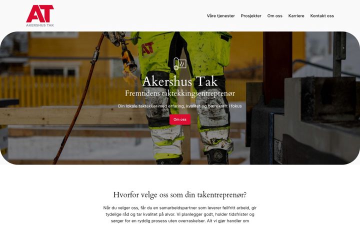 Screenshot of akershustak.no
