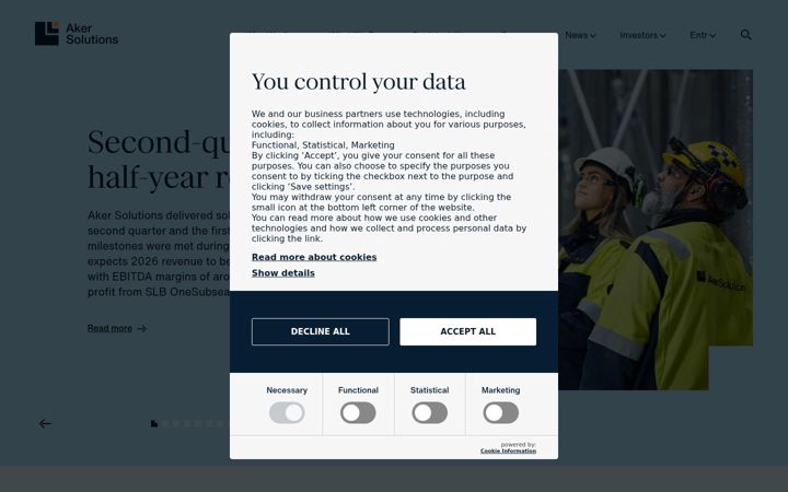 Screenshot of akersolutions.com