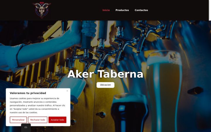 Skærmbillede af akertaberna.com