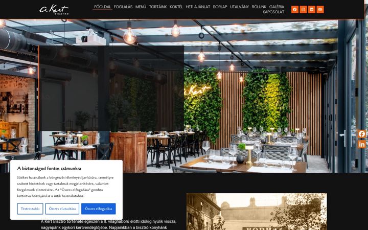 Screenshot of akertbisztro.hu