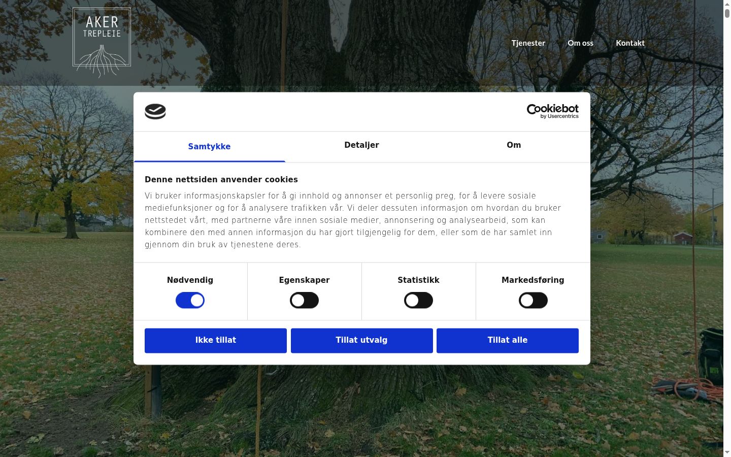 Capture d'écran de la bannière de consentement affichée avant toute interaction