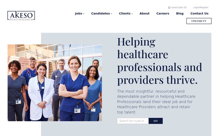 Screenshot of akesohealthsearch.com