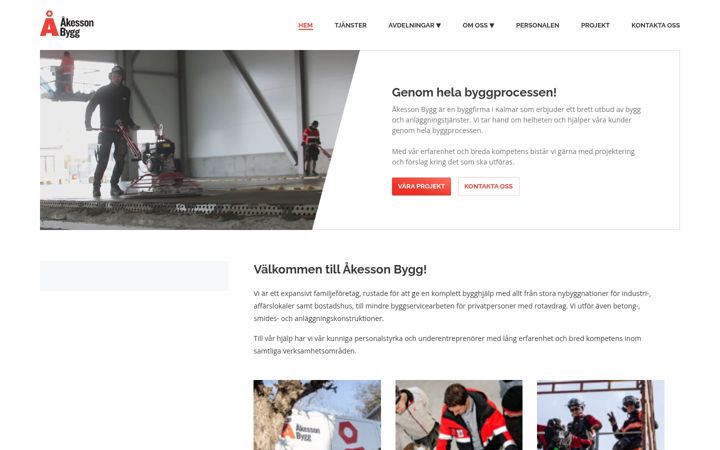 Screenshot of akessonbygg.se