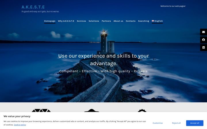 Screenshot of akeste.sk