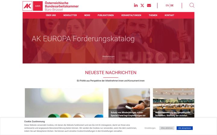 Screenshot of akeuropa.eu