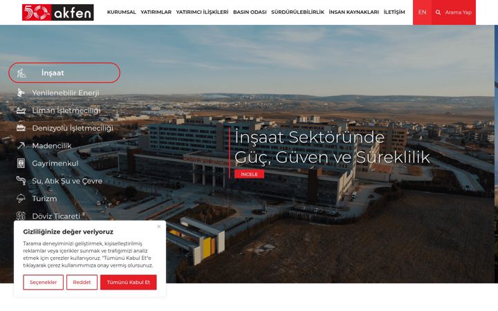 Screenshot of akfen.com.tr