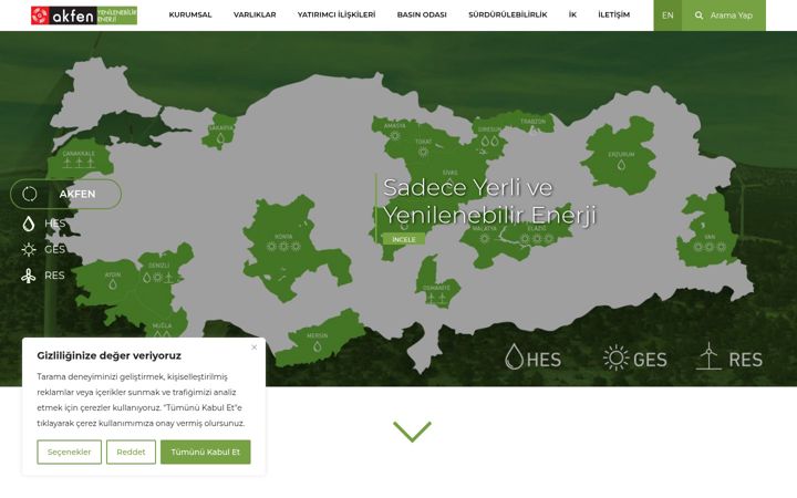 Screenshot of akfenren.com.tr