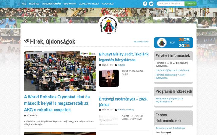 Screenshot of akg.hu