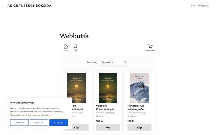 Screenshot of akgranberg.se