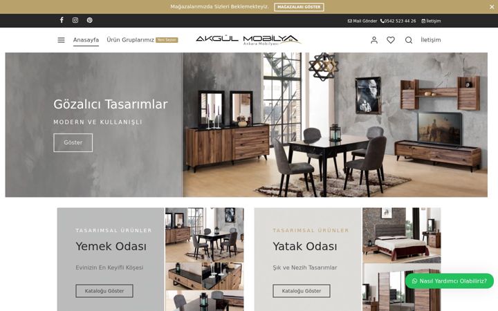 Screenshot of akgulmobilya.com.tr