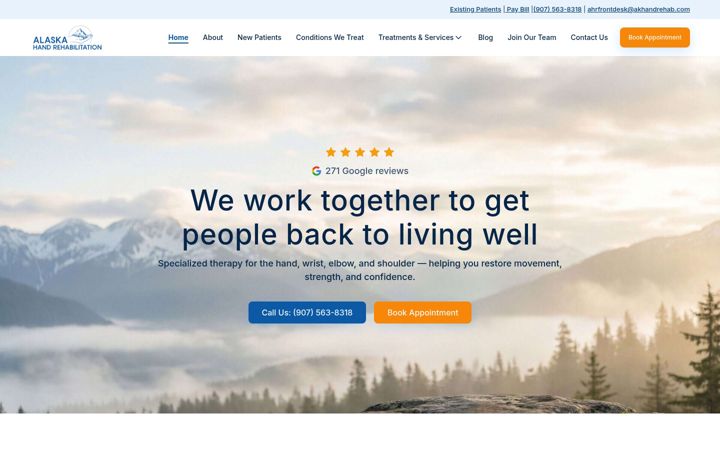Skærmbillede af akhandrehab.com