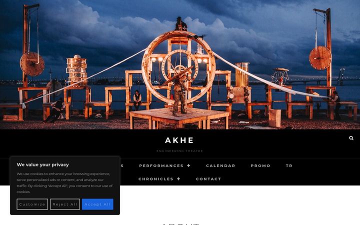 Captura de ecrã de akhe.org