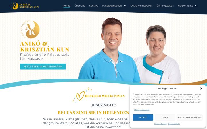 Screenshot of akhealingmassage.com.de