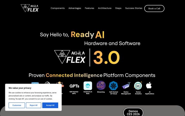 Captura de ecrã de akhilaflex.ai
