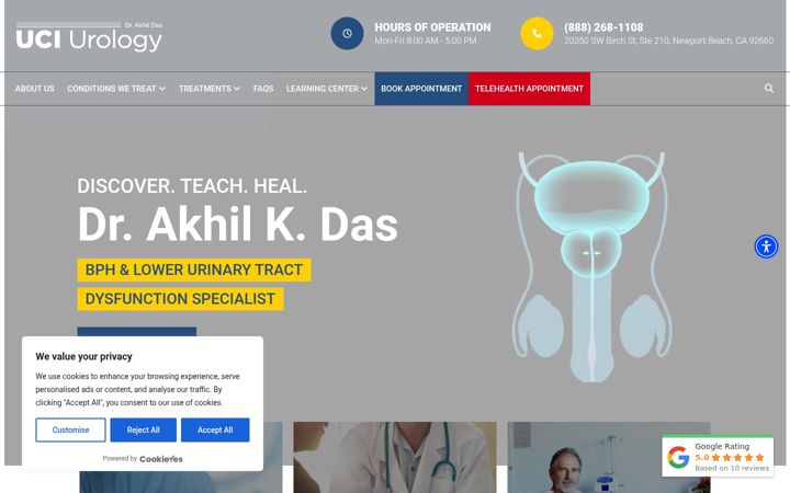 Skærmbillede af akhildasmd.com