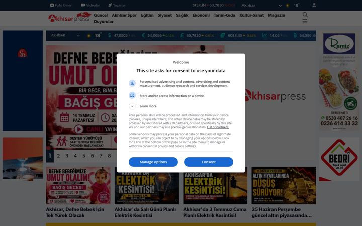Skärmbild av akhisarpress.com