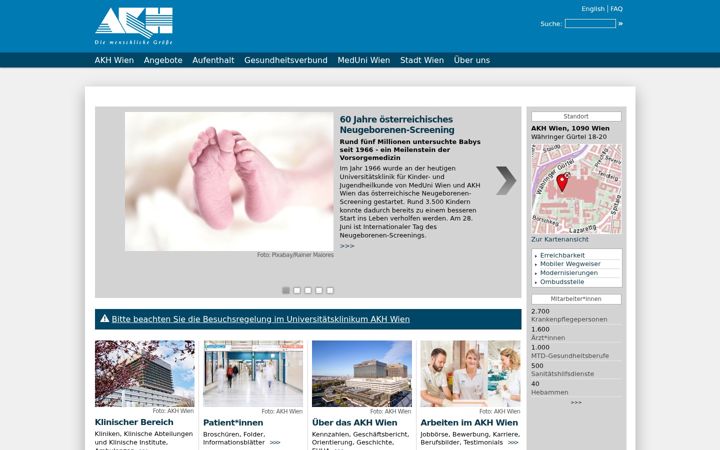 Screenshot of akhwien.at