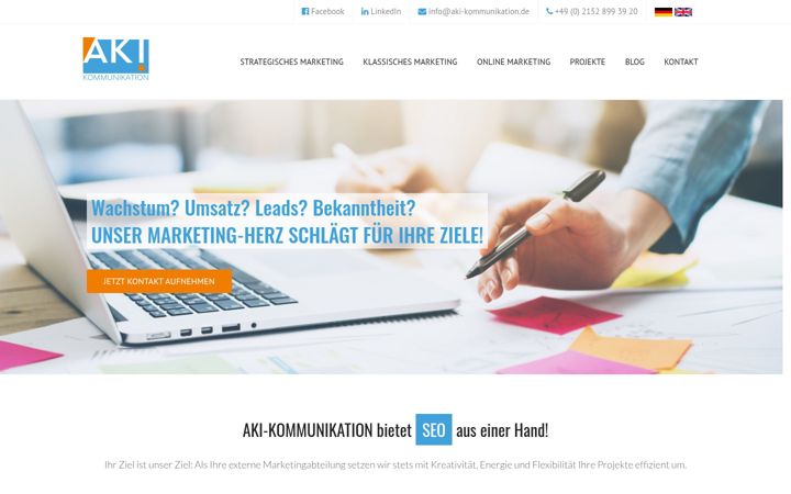 Zrzut ekranu aki-kommunikation.de