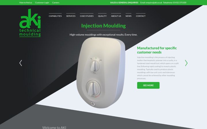 Screenshot of aki.co.uk