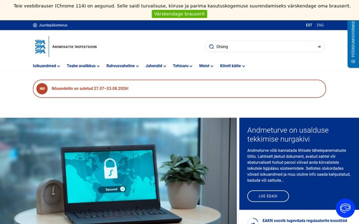 Screenshot of aki.ee