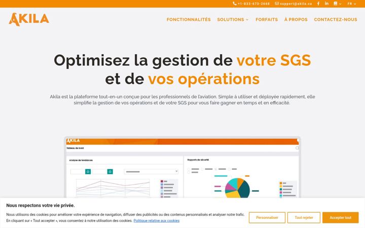 Screenshot of akila.ca