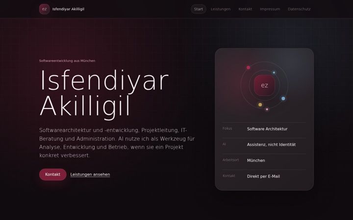 Screenshot of akilligil.de
