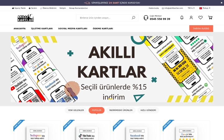 Kuvakaappaus sivustosta akillikartlar.com