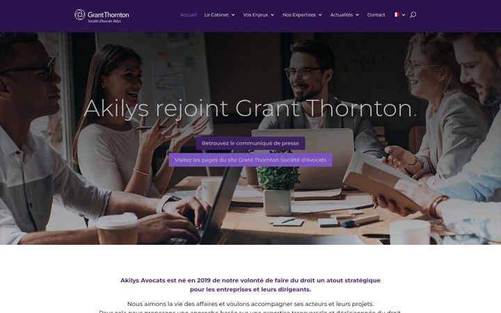 Kuvakaappaus sivustosta akilys-avocats.com