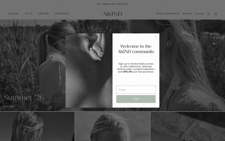 Screenshot of akindstore.com