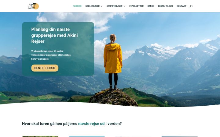 Snimka zaslona za akinirejser.dk