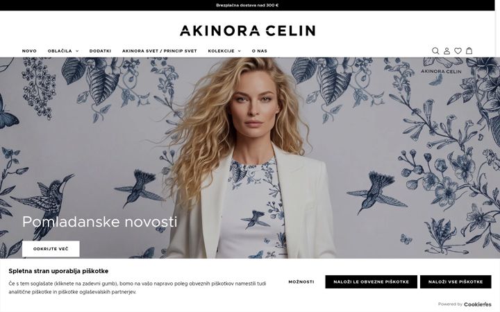 Screenshot of akinoracelin.com