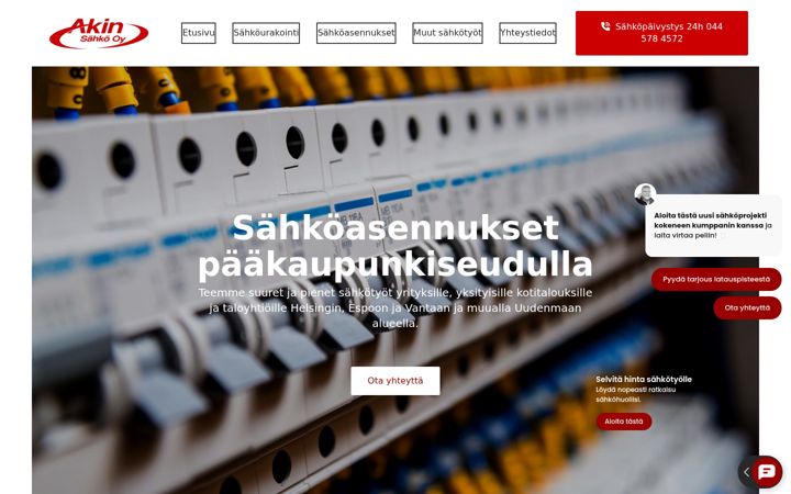 Screenshot of akinsahko.fi