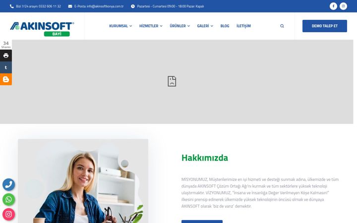 Screenshot of akinsoftkonya.com.tr