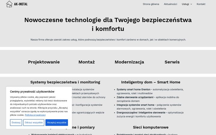 Screenshot von akinstal.pl