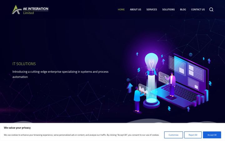 Screenshot of akintegration.com