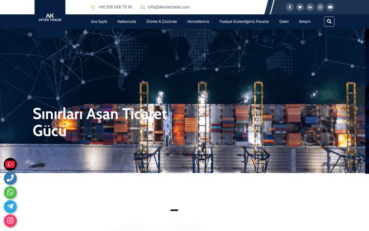 Screenshot of akintertrade.com