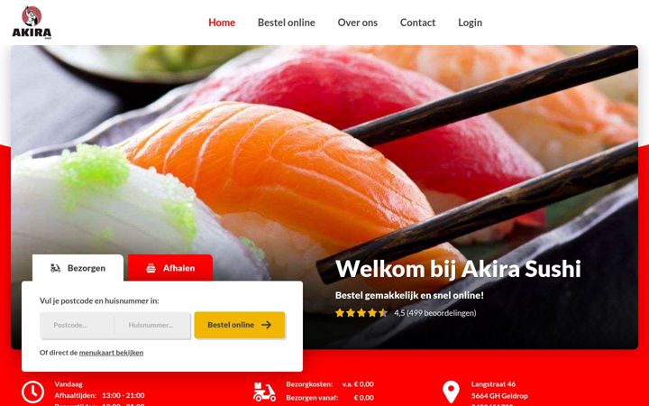 Screenshot ta' akira-geldrop.nl