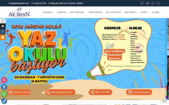 Ekrano kopija akirfanokullari.k12.tr