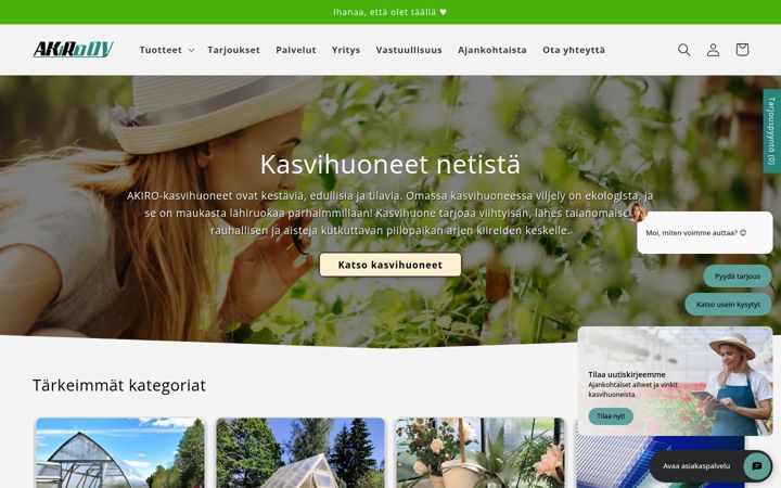 Screenshot of akiro.fi