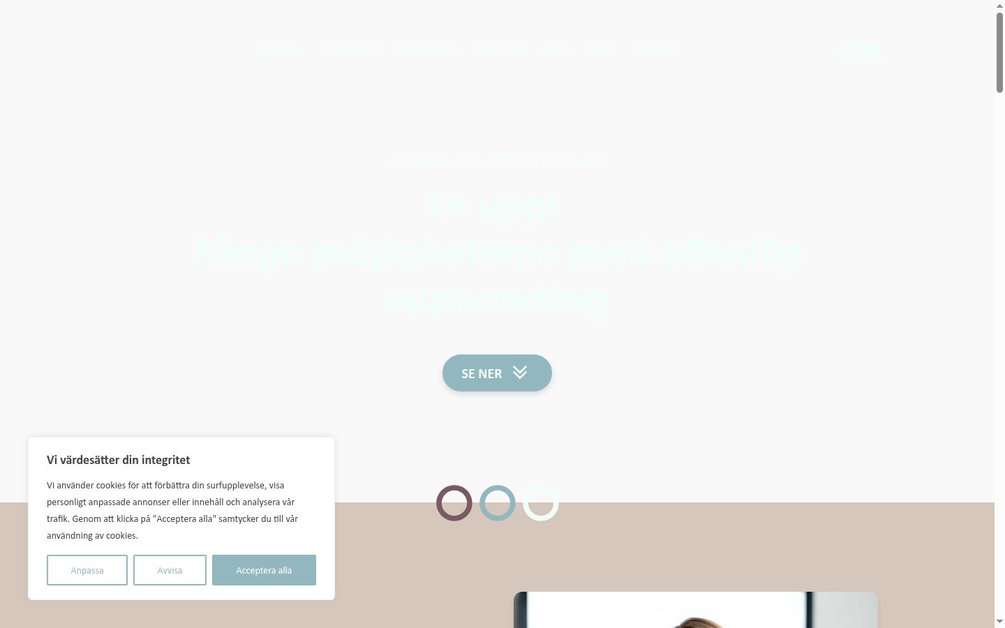 Screenshot des Einwilligungsbanners vor jeglicher Interaktion
