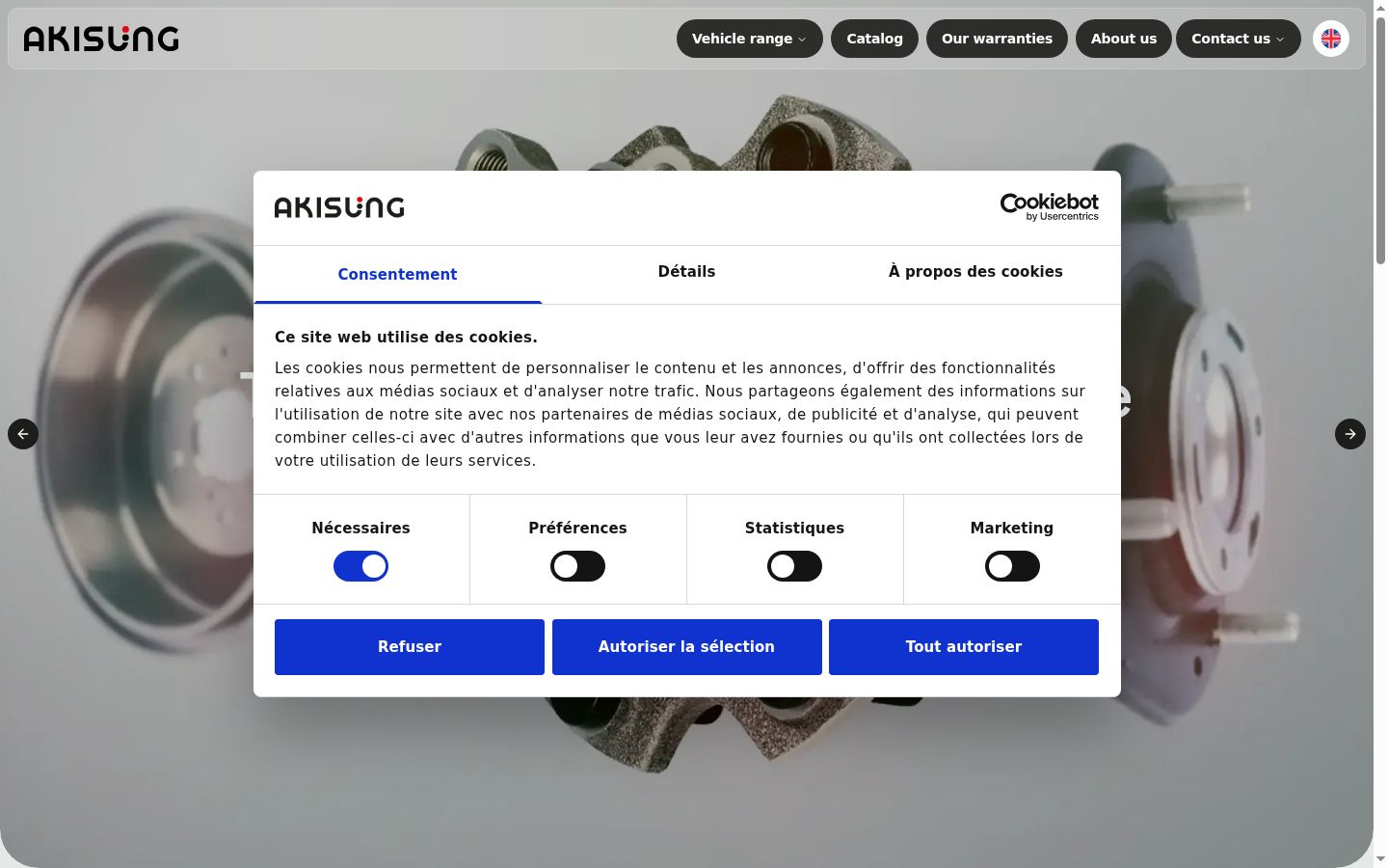 Képernyőkép a bármilyen interakció előtt megjelenő hozzájárulási bannerről