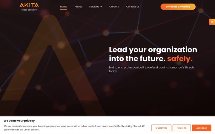 Screenshot of akitacyber.com