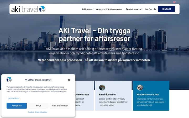 Screenshot of akitravel.se