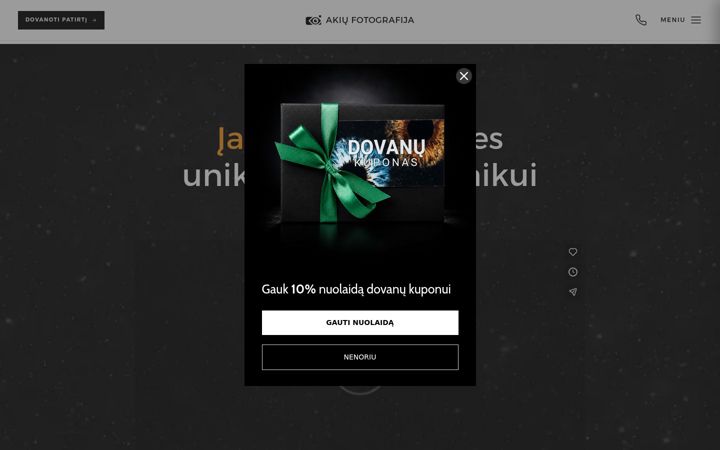 Screenshot von akiufotografija.lt