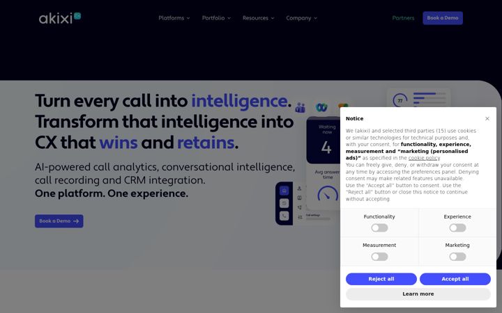 Screenshot of akixi.com