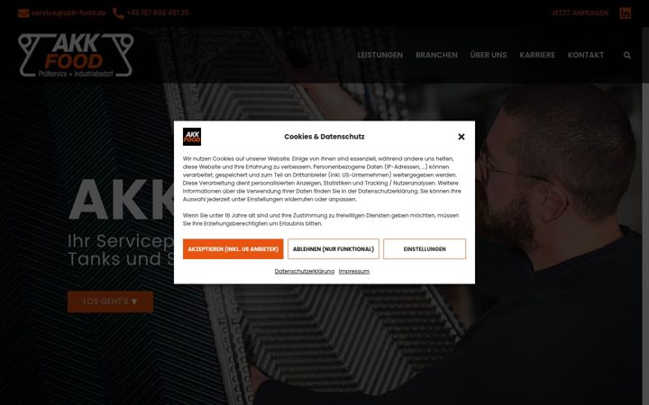 Screenshot of akk-food.de