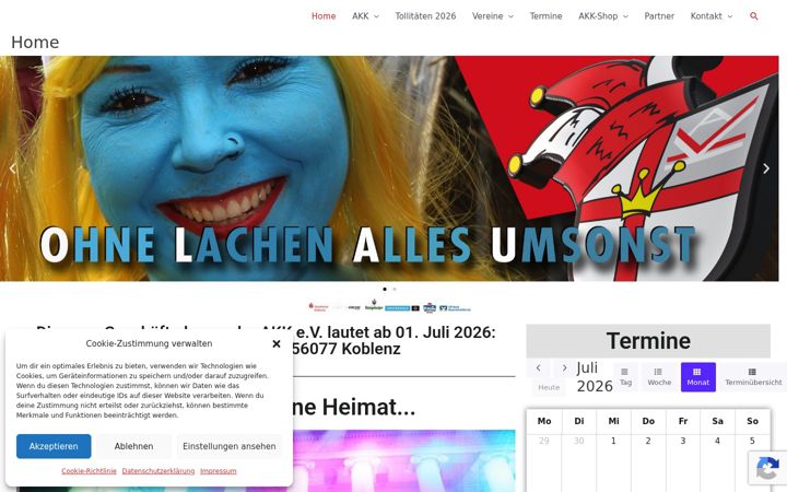 Ekraanipilt saidist akk-koblenz.de