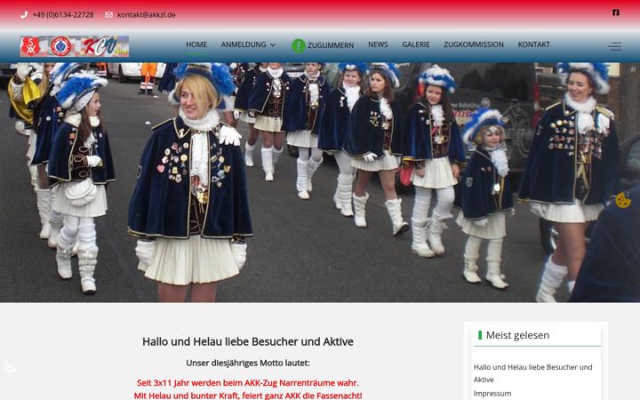Ekraanipilt saidist akk-zugleitung.de