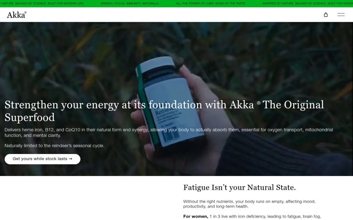 Screenshot of akka.health